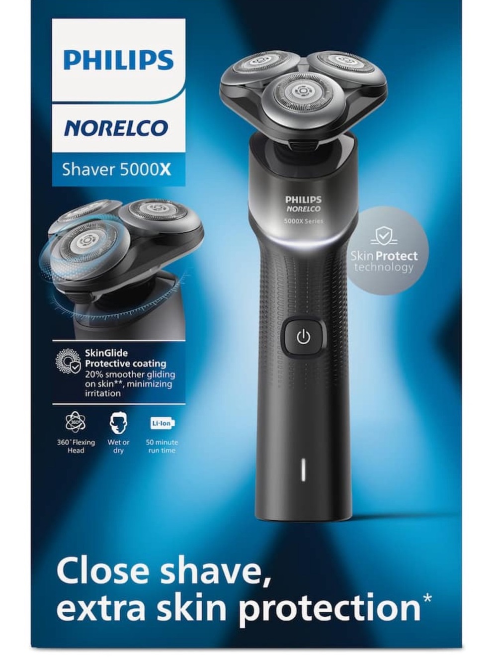 Philips Norelco Shaver 5000X in Black and Silver